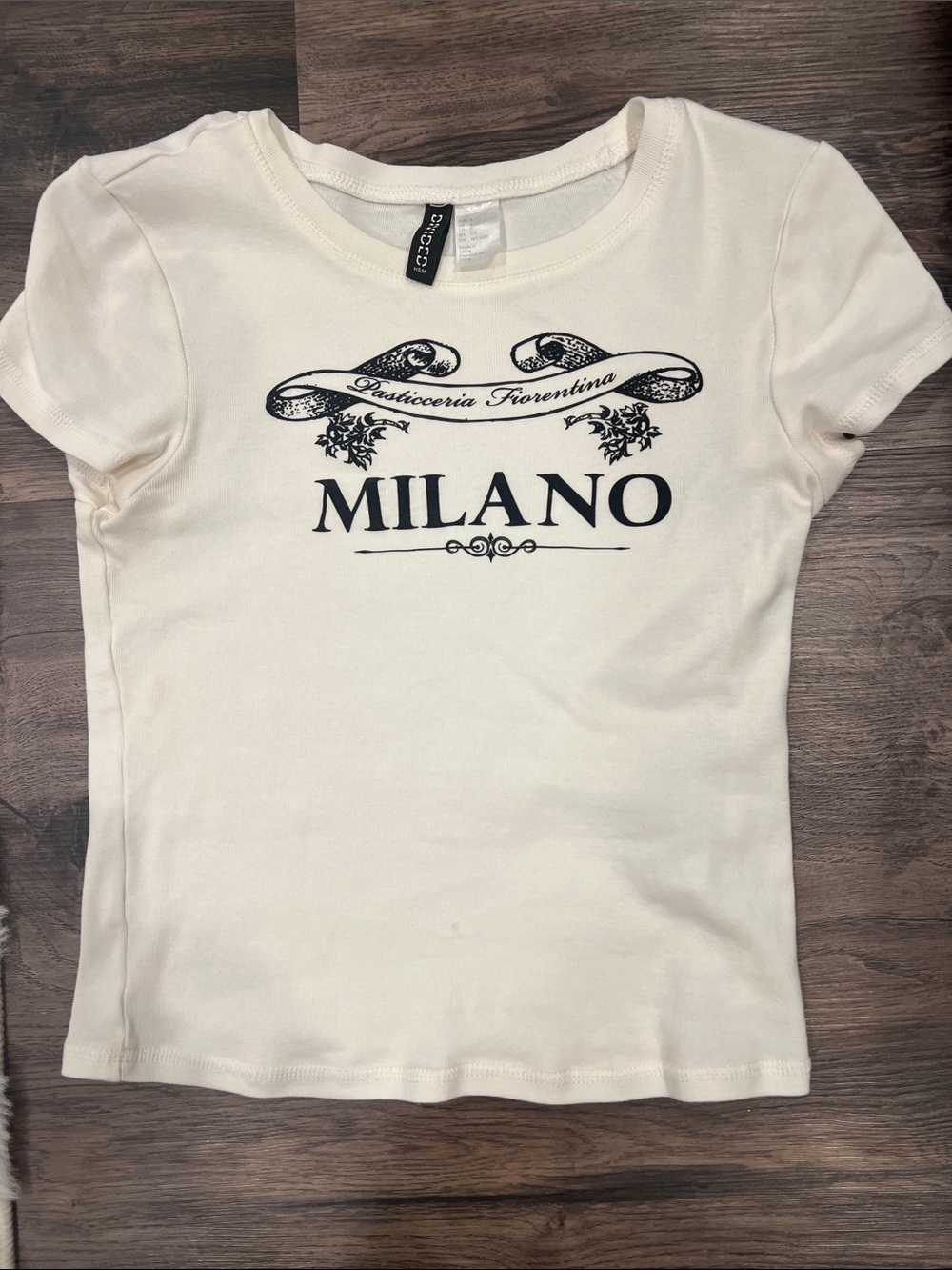 MILANO Graphic Crewneck Tee - Cream
